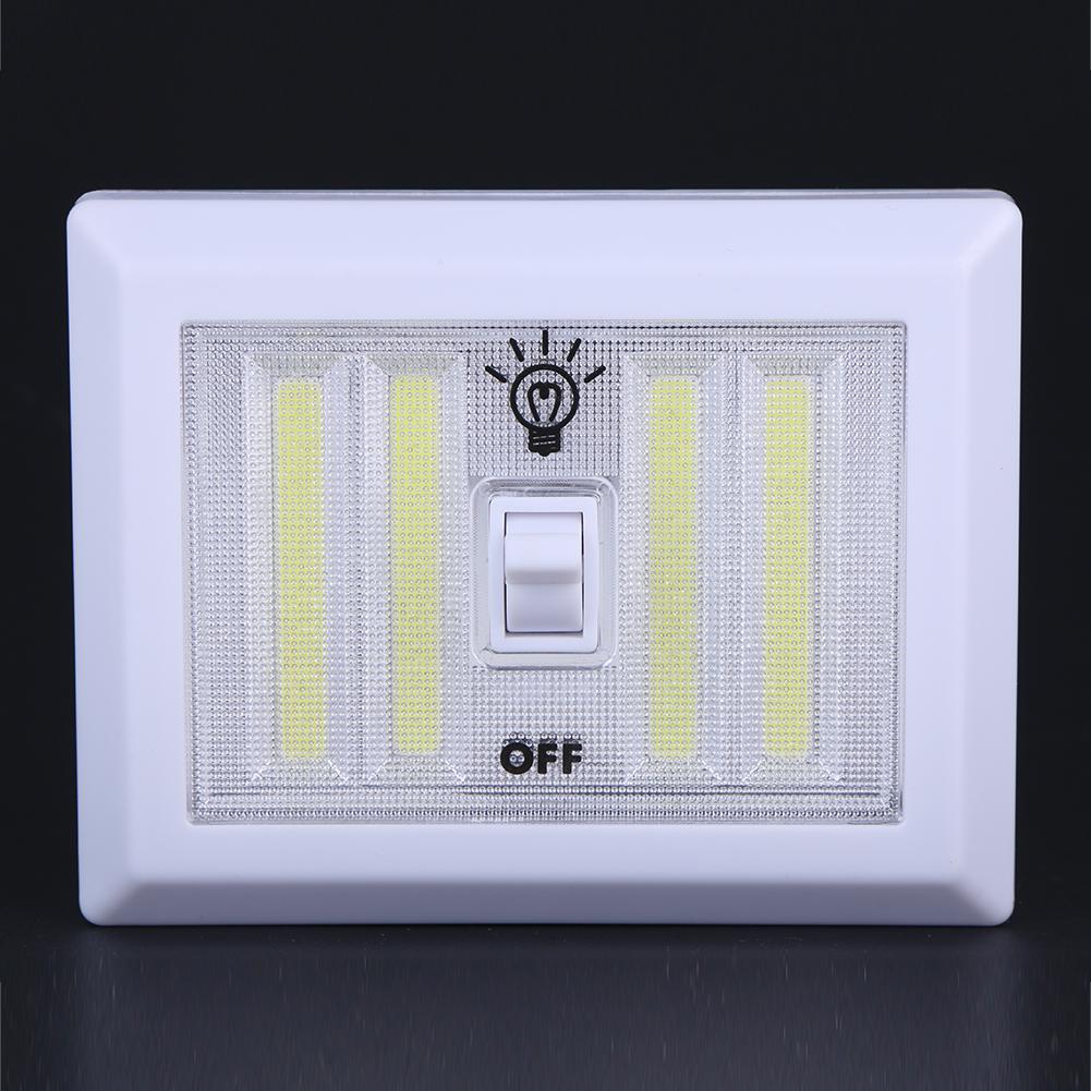 8W Wall Switch Night Light Corridor LED Lamp Outdoor Emergency Lights Battery Operated
