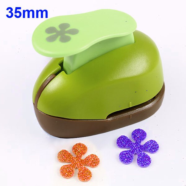 35mm freeship circle punch Embossing device paper cutter crafts scrapbook kid child craft tool hole punches cortador de papel: Five flower