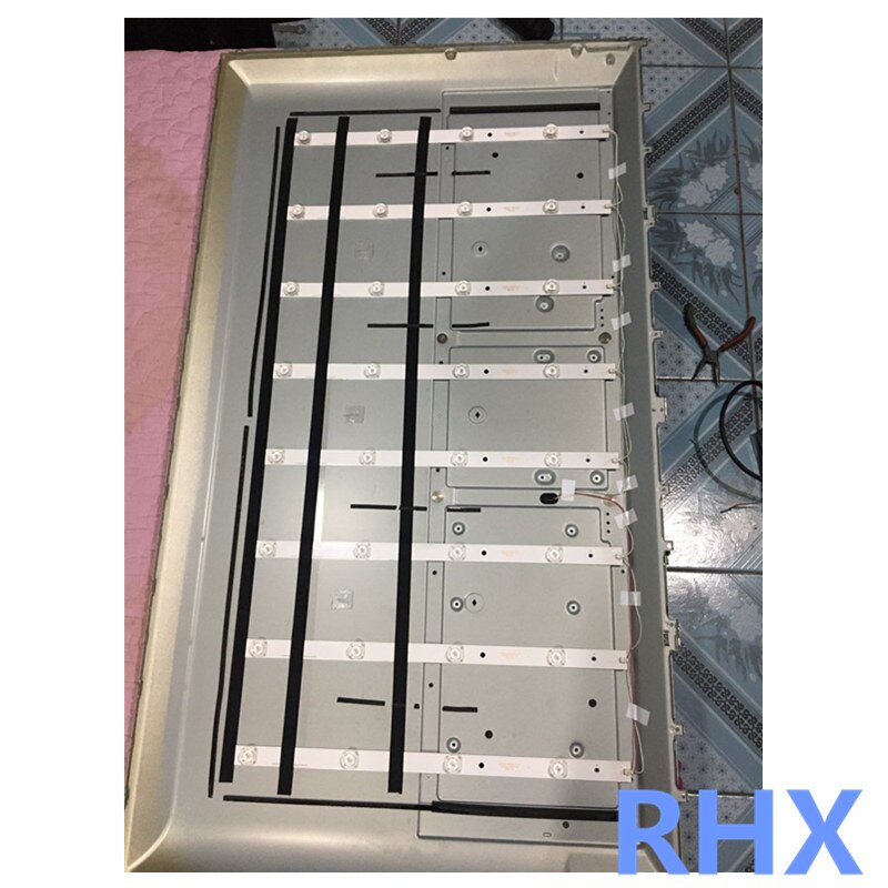 8 stück/lot 45x/ x /xf 202006-ds45 m 6100-01 ds45 m 61-ds01 424mm 3v 4 leuchten aluminium lcd-tv-hintergrundbeleuchtungsleiste