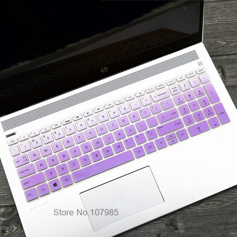 15 15.6 inch Laptop Keyboard Cover Protector Film For HP Spectre x360 15.6 15-ch011nr 15-ch004na (with number zone): Gradualpurple