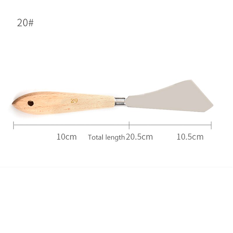 Palette Knife Painting Stainless Steel Spatula Palette Knife Oil Paint Metal Knives Wood Handle SP99: 20