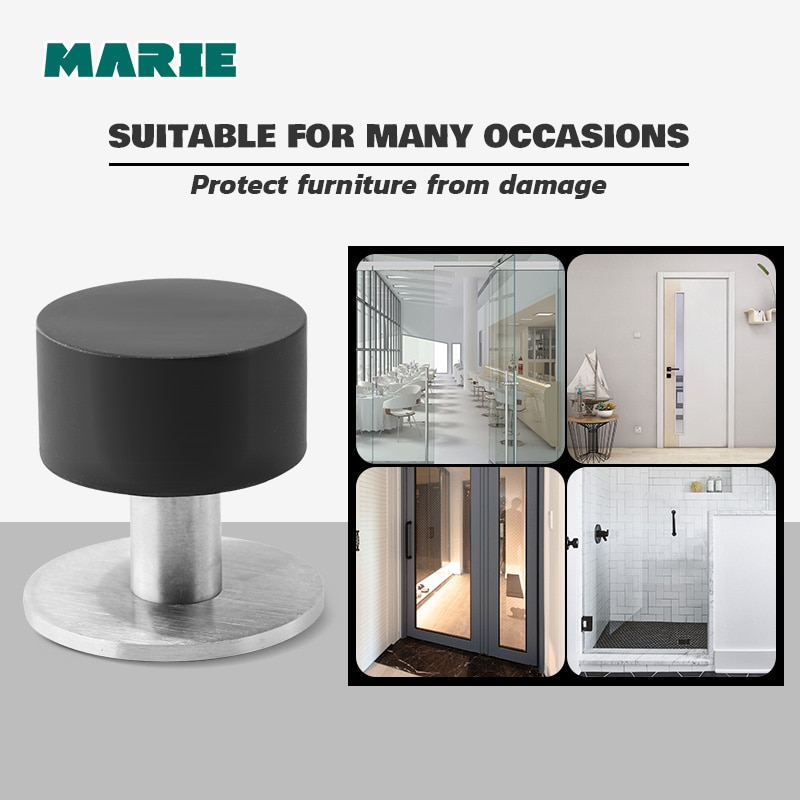 DS030 Wall Mount Stainless Steel Door Stop Stopper Doorstop Wall Mounted /Ground Mounted Door Stop