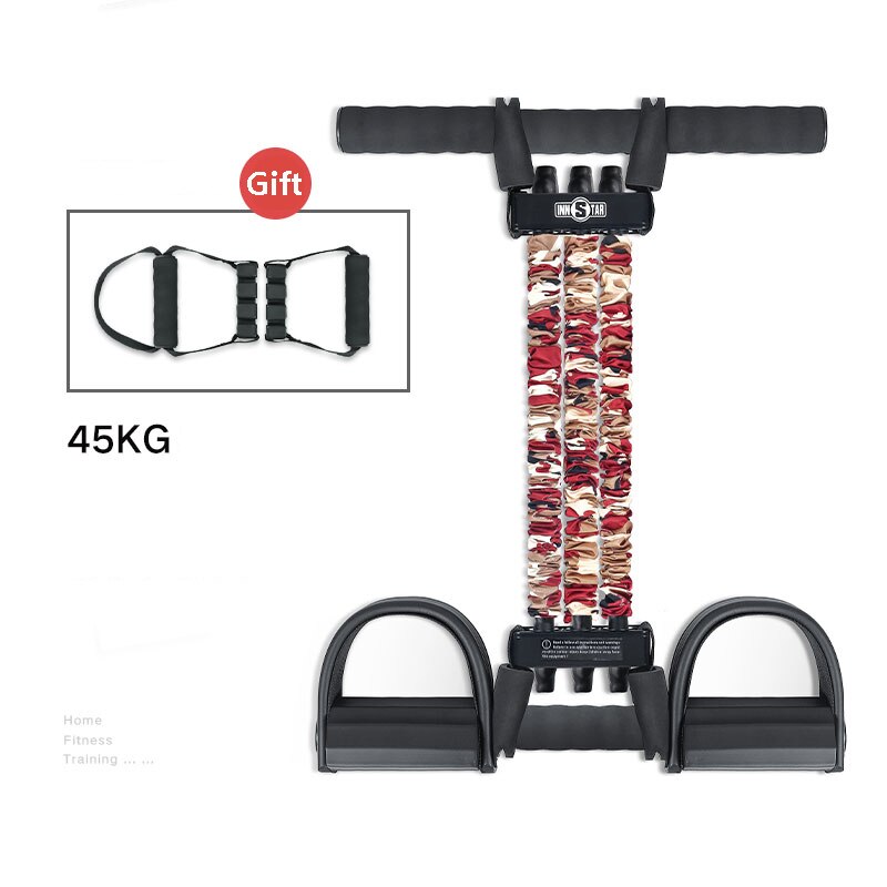 Adjustable Multipurpose Sit-Up Situp Abdominal Curl Back Muscle Gym Rubber Latex Resistance Trainer Bands Strength Training: 45kg adjustable