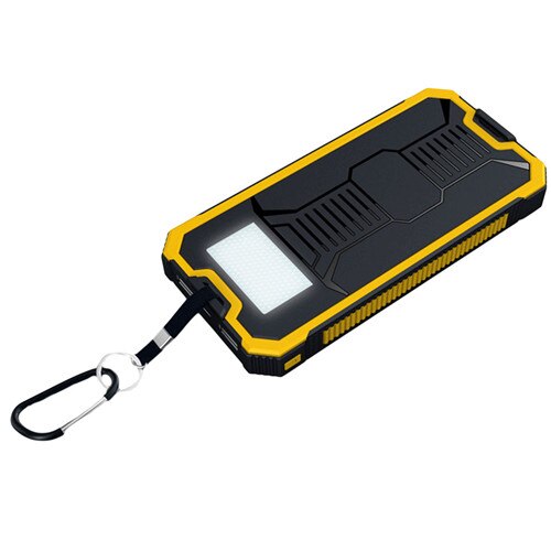 80000Mahsolar Opladen Power Bank Snel Opladen Externe Batterij Oplader Outdoor Waterdichte Power Bank: yellow