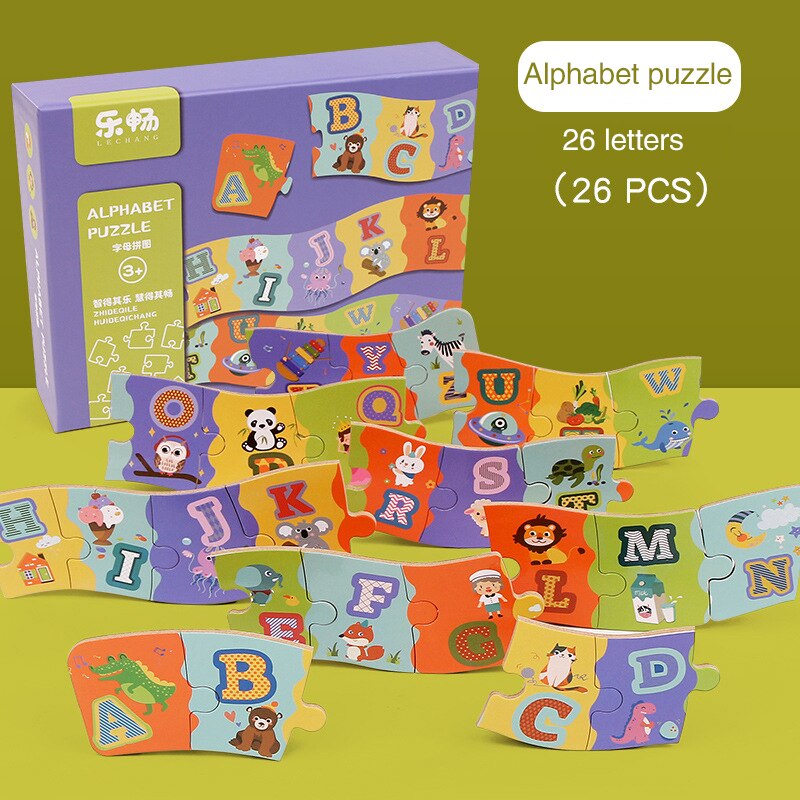 Bambino Grande Pezzo di Puzzle Puzzle di Puzzle Per Bambini di Educazione Precoce Beneficio Intelligenza Giocattolo di Puzzle Animale Di Puzzle Ragazzo Regalo di Puzzle Giocattolo: 3