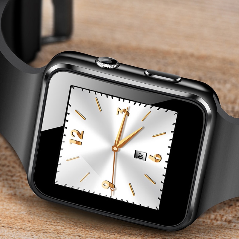 nouvelles femmes hommes montre intelligente avec caméra LED couleur écran tactile soutien SIM TF carte Bluetooth montre intelligente Sport podomètre + boîte