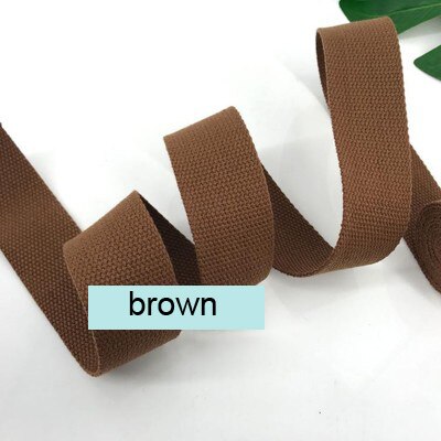 50mm( 2") Canvas Webbing 5meters Length Heavy Canvas Webbing Strap Belting Bag Strap Tape For DIY Bag Luggage Colorful: brown