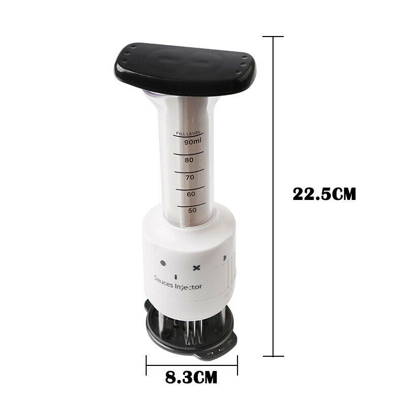 Vleesvermalser Tool Met Scherpe Roestvrijstalen Naald Blade Smaak Marinade Vlees Injector Spuit Voor Tenderizing Steak