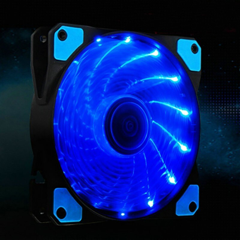 Silent CPU Cooler Air Cooling Anti-shock LED Light Hydraulic Bearing Heat Dissipation Fan
