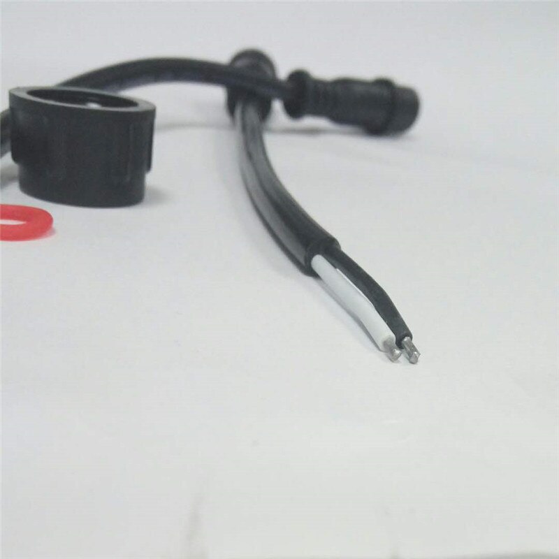 2 Core BLACK Waterproof pigtail,20cm/30cm/50cm long each;male and female;male connector's diameter:13.5mm/18.5mm outdoor