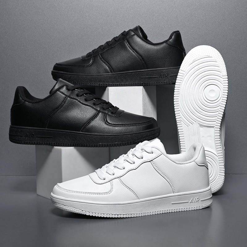 Sneakers herre læder fritidssko herre letvægts åndbare hvide herresko tenis masculino zapatos hombre