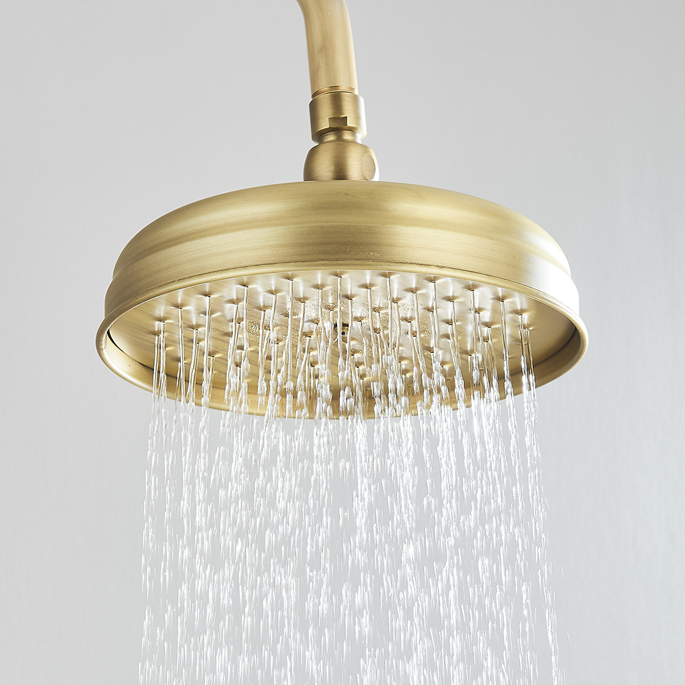 Badkamer 8 inch antiek messing douchekop bad regendouche kraankop badkameraccessoires massief messing