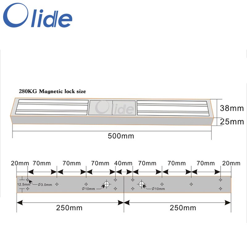 Magnetic Lock For Double Swing Door,Max 280kg Door Weight 12V DC Magnet For Access Control System