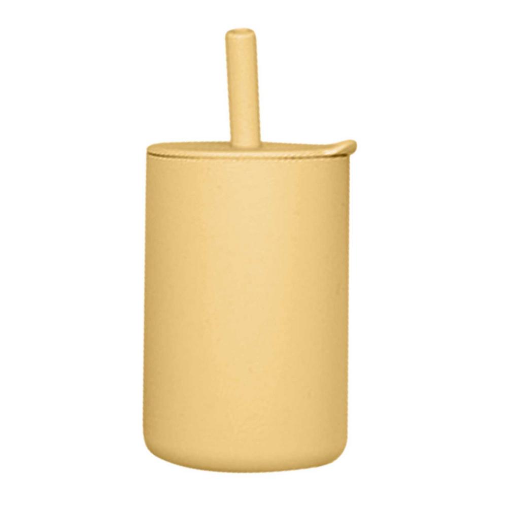 Vasos de silicona para bebé, sin BPA, almacenamiento portátil, envase de aperitivos, taza de alimentación para niños, juegos de tazas de aprendizaje a prueba de fugas: Q