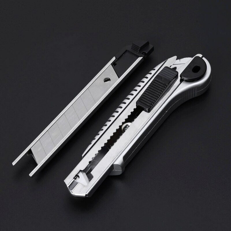 Stainless Steel Wall Paper Cutting Utility Knife Cutter Razor Blade Retractable 62KB
