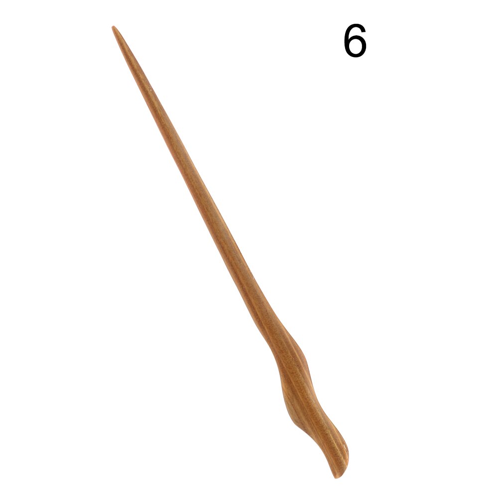 Vintage Top Hair Stick Pick Natural Wooden Sandalwood Handmade Ethnic Hairpin Chinese Style Hairpins: 6