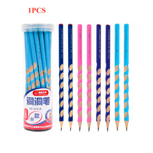 Lápices de plomo de madera HB Kawaii para niños, lápices con agujeros creativos para , suministros de oficina y escuela, novedad, herramientas de corrección de papelería, 1 unidad