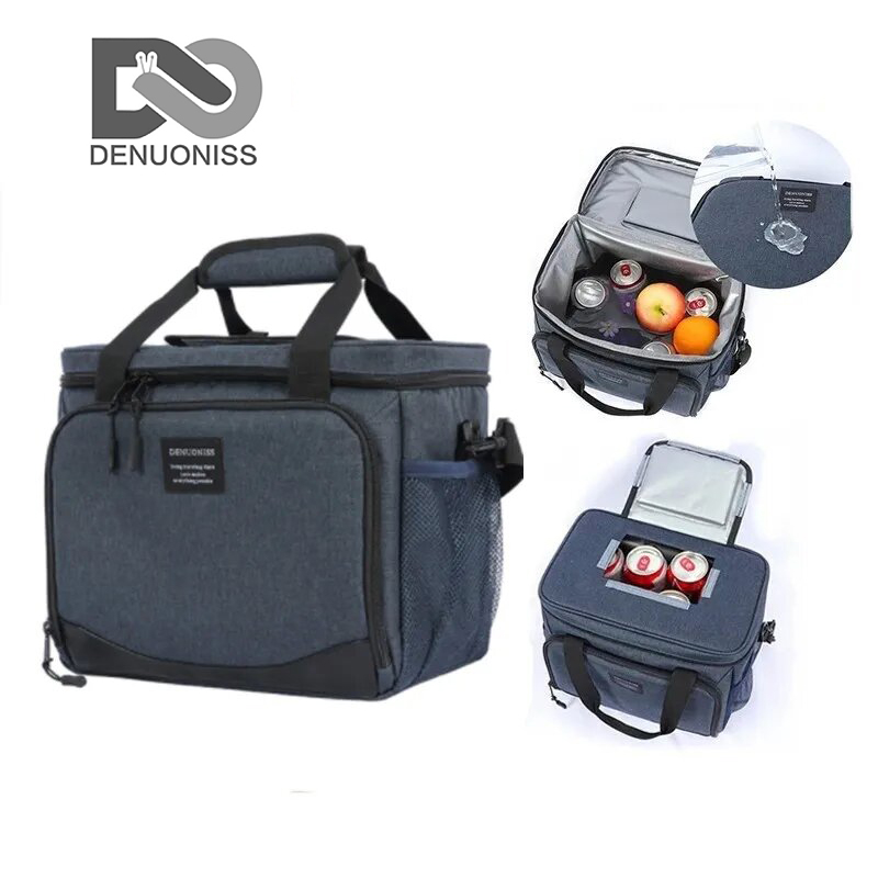 DENUONISS 16L borsa termica per pranzo al sacco isolata per borsa da Picnic da lavoro borsa a tracolla portatile per frigorifero Bolsa