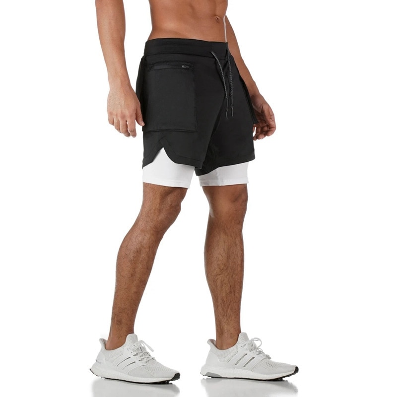 Fashionable Men's Running Shorts Quick-Drying Mesh Straight Crop Pants Fitness Sports Tights