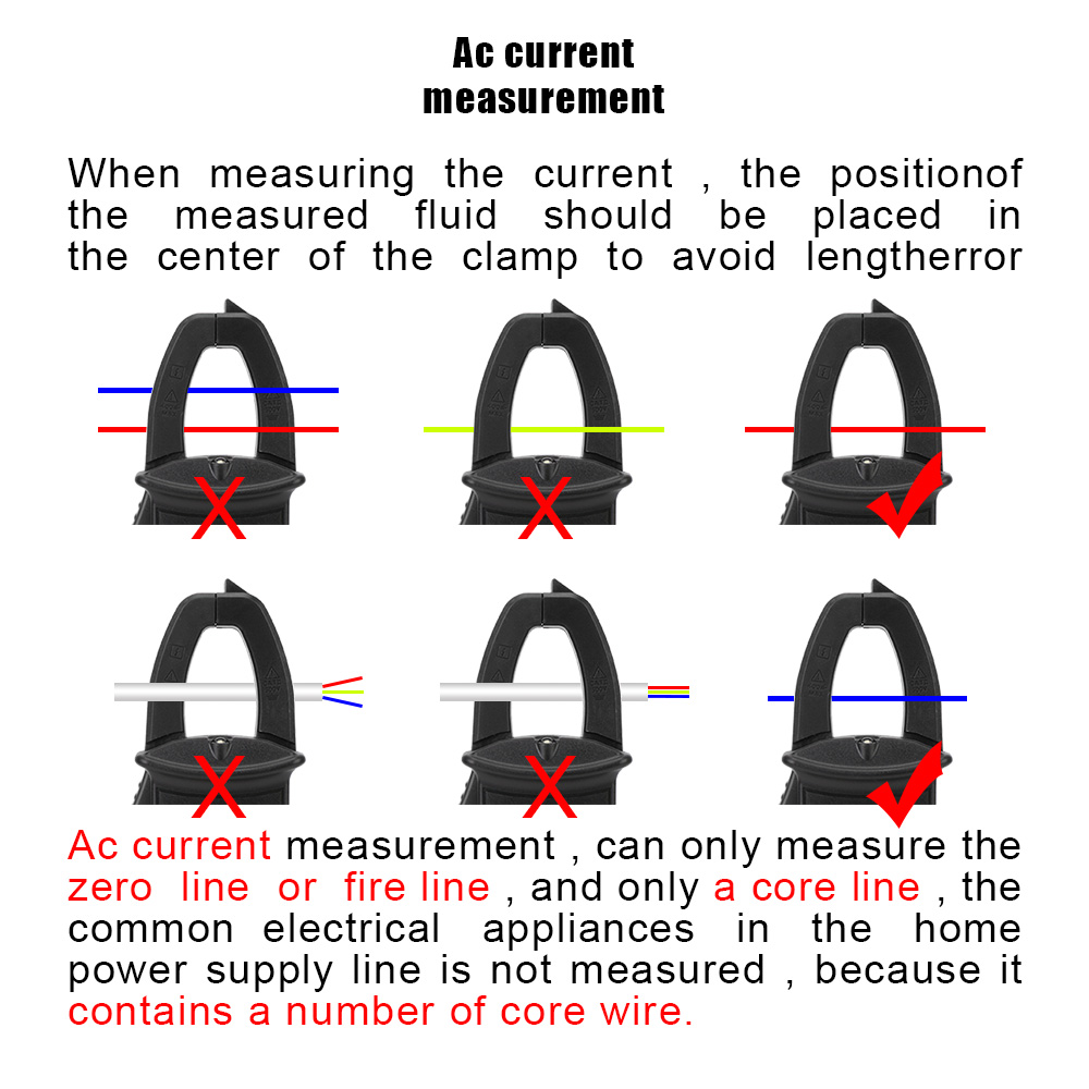 Digital Clamp Meter AC/DC Voltage Tester Ohm Hz Tester Multimeter True RMS Voltage Meter ST184 6000 Counts