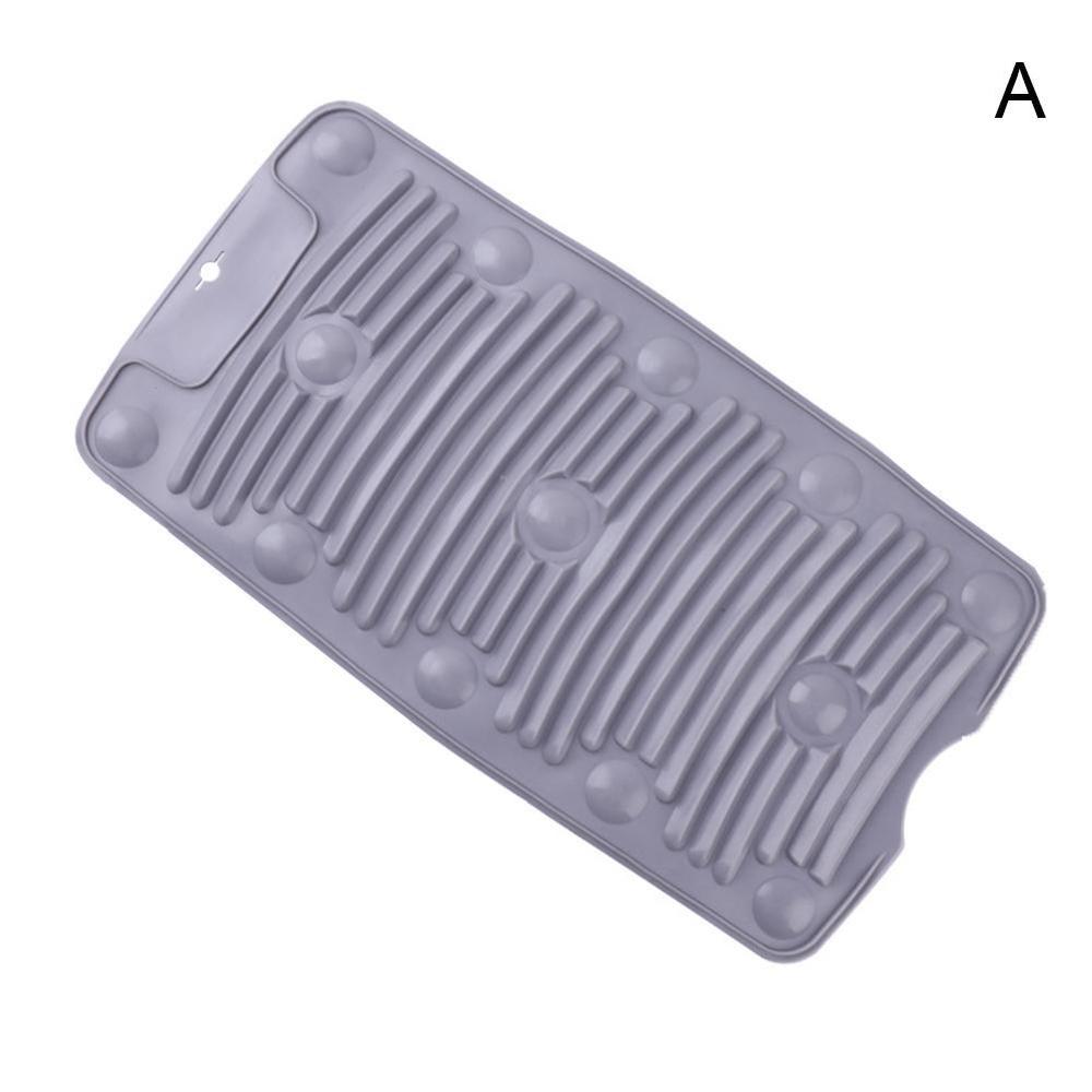 Washboard Anti Slip Washing Board Portable Laundry Plate Mat Cleaning Collapsible Household Cleaning Laundry Silic U8Z9: grey