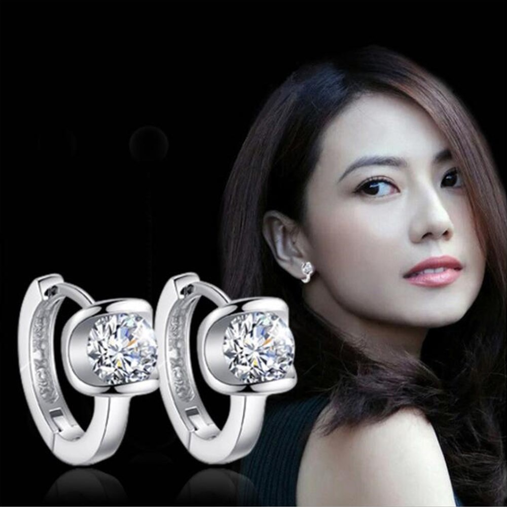 NEHZY S925 Stamp silver woman jewelry earrings retro hollow hollow semi-precious stone popular