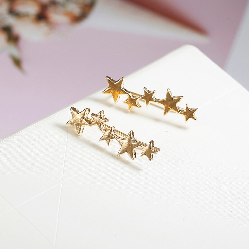 Minimalistische Geometrische Tribal Scroll Ear Pin Crawlers Climbers Oorbellen Voor Vrouwen Tiener Rose 14k Goud Verguld Sterling Zilver 0 75 Metaal Geen Gegevens 3619864266