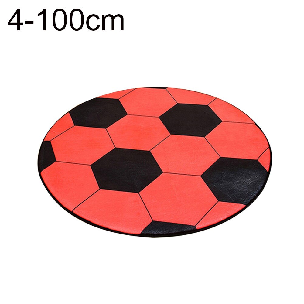 1pc Weiche Polyester Runde Fußball Basketball Muster Pad Computer Stuhl Matte Maschine Waschbar Teppich Teppich Home Decor 4 Farben: 4 100cm