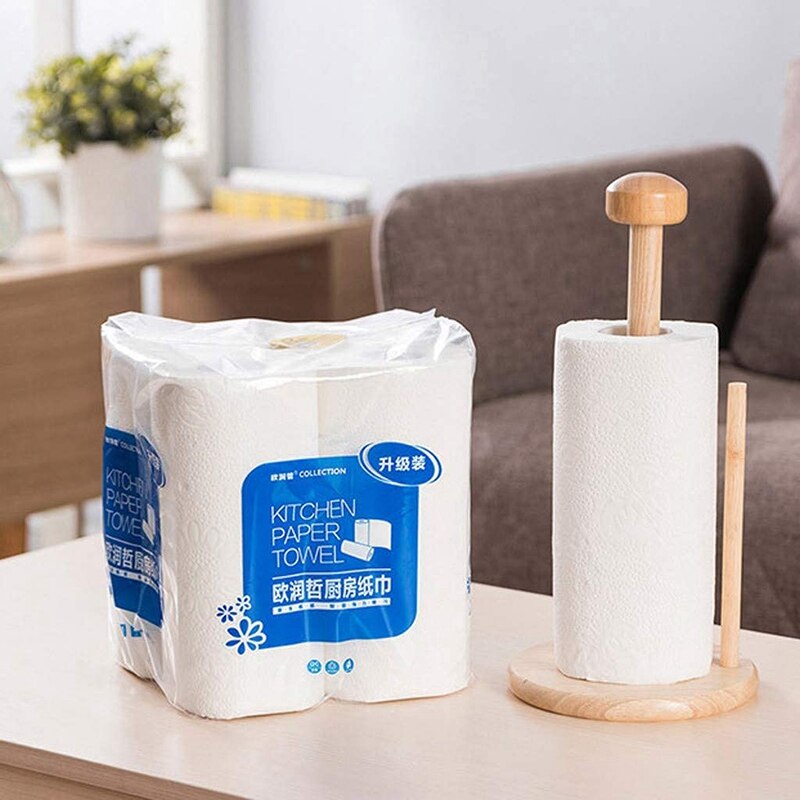 4 Rolls Towels Paper Kitchen,Oil Absorption Roll Paper,Dish Paper Towels Household,Disposable Absorbent Paper Towels