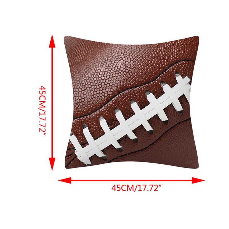 Sport Rugby Football basket-ball jeter taie d'oreiller 3D impression numérique pêche velours décoratif carré housse de coussin 425C