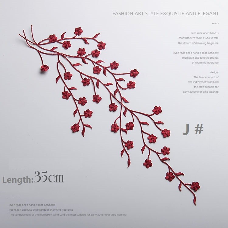 Lace Applique Fabric Flower Embroidered Patches DIY Sewing Applique Embroidery for Clothes Embroidered Patches Iron On: J