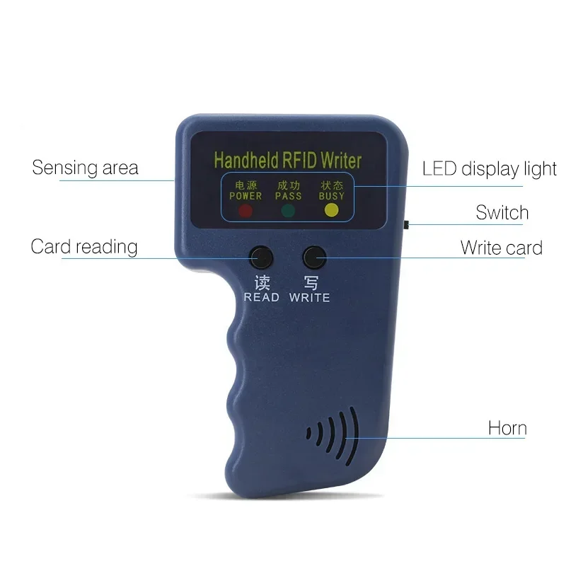 Handheld Flipper Nul Duplicator Kaartlezer 125 KHz EM4100 Video Programmeur Schrijver Herhaalde Veeg T5577 Handheld RFID Schrijver