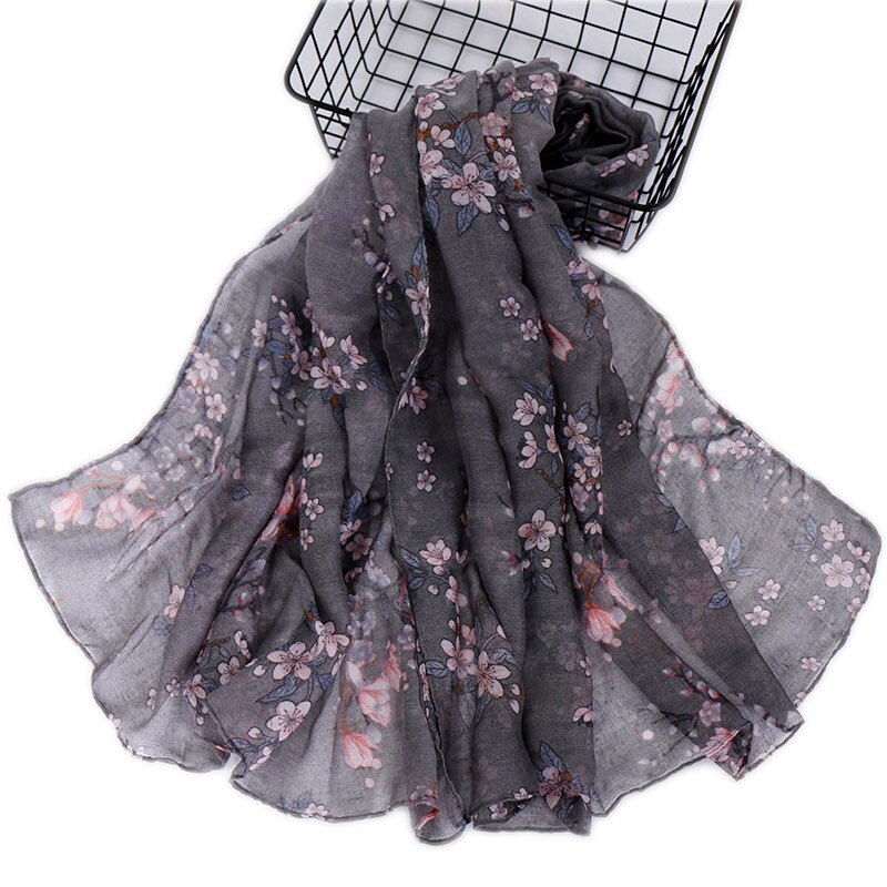 Cachecol feminino liso viscose, echarpe muçulmano hijab flor turbina outono lenço/cachecol 180*80cm 1 peça: 1