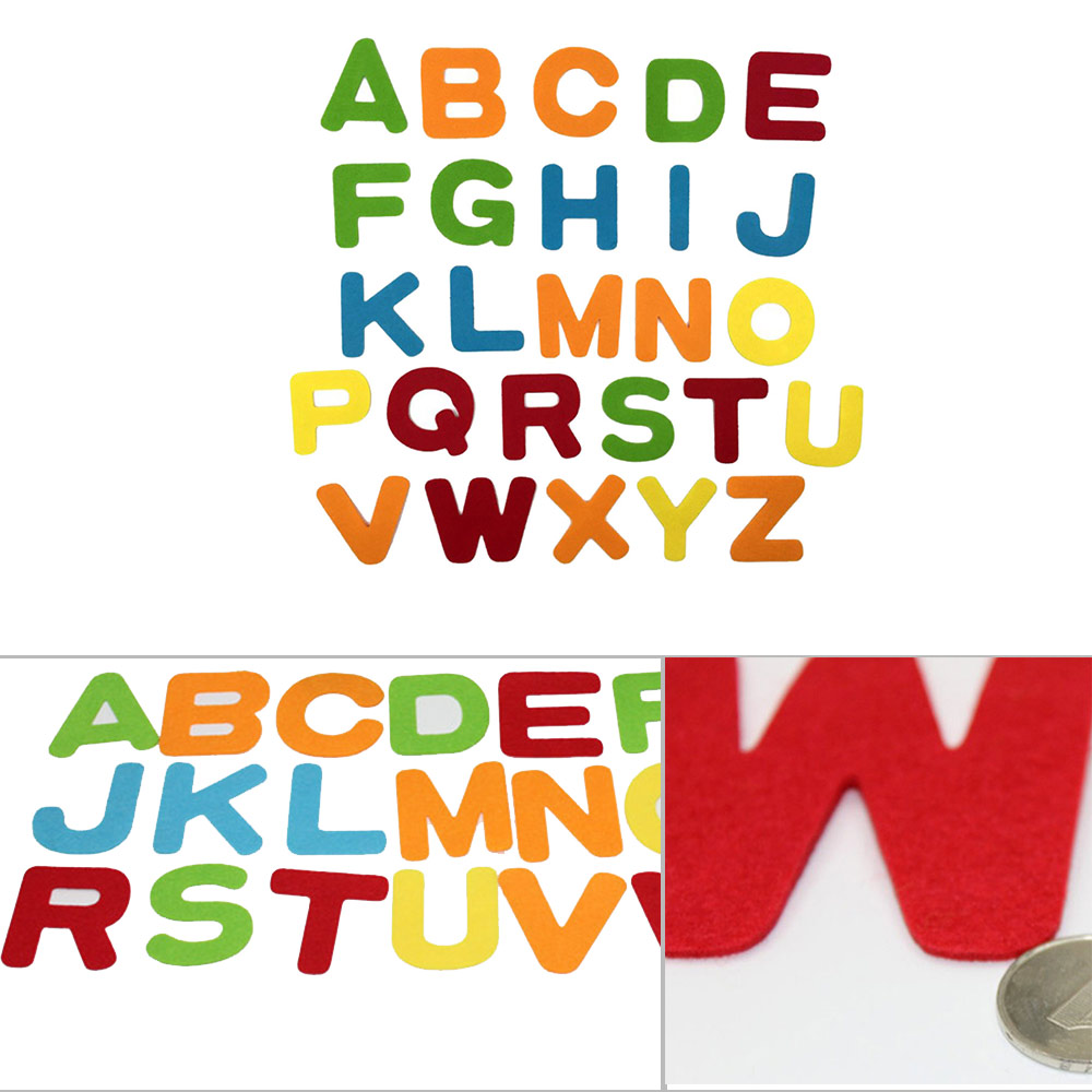 26 stk alfabet filt klud brev filt stof polyester tekstiler håndarbejde diy nåle syning håndlavet fieltro feltro entretela