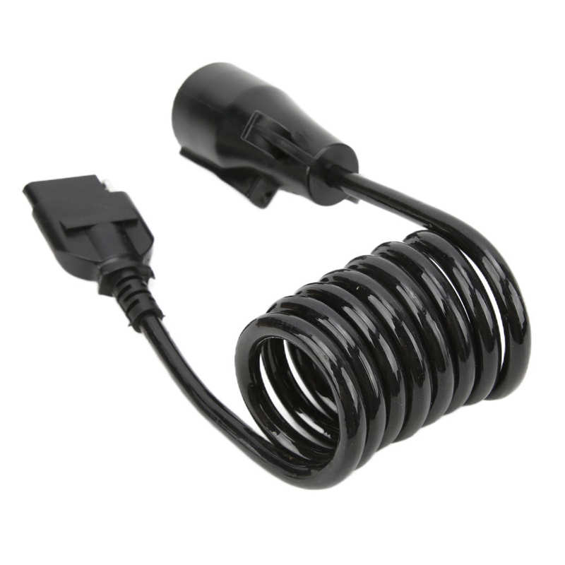 7 Way Round To 5 Way Pin Spiral Trailer Connector Adapter Plug 7 To 5 Way Trailer Connector Weather Resistant Spiral for