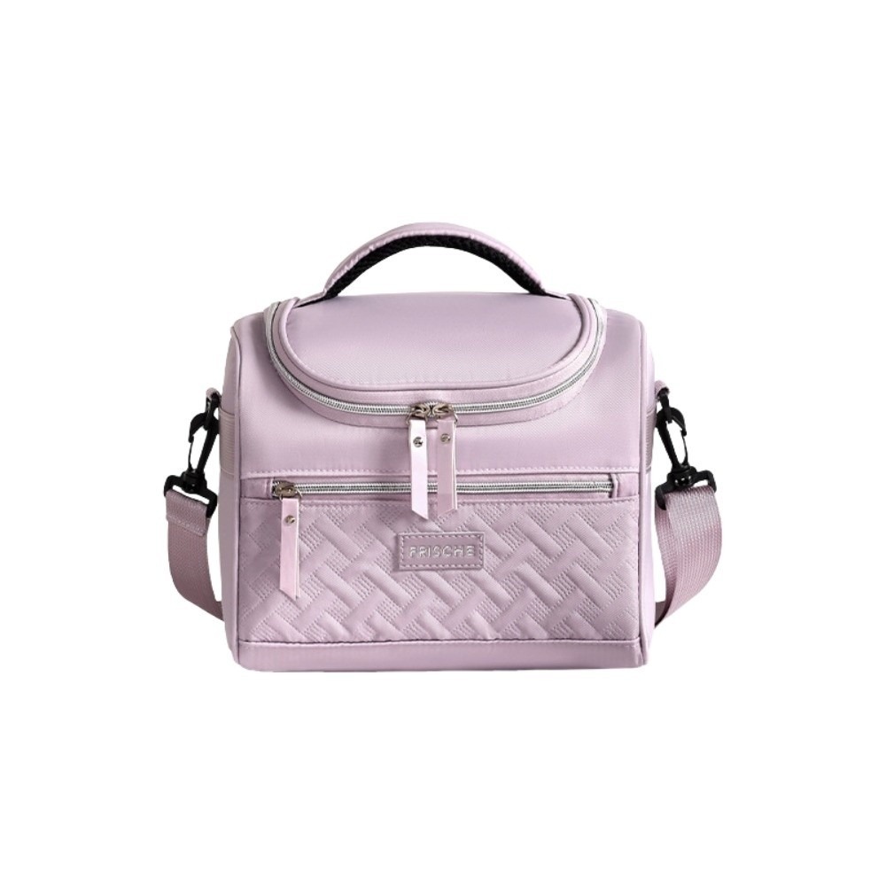 Portable PEVA Lunch Bag Thickened Large Capacity Picnic Bag Heat Preservation Waterproof Cooler Bag Thermal Lunch Box: SKY BLUE