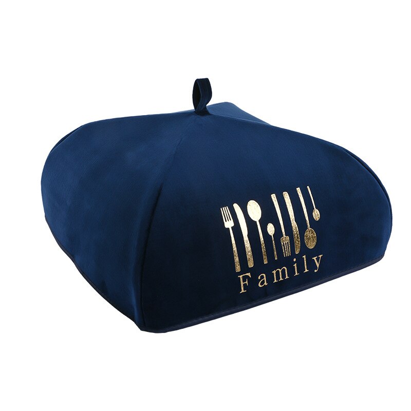Dish Cover Household Fold Dish Cover Meal Insulation Dish Cover Winter Dish Leftovers Preservation Food Cover kichen gadget: Blue-M