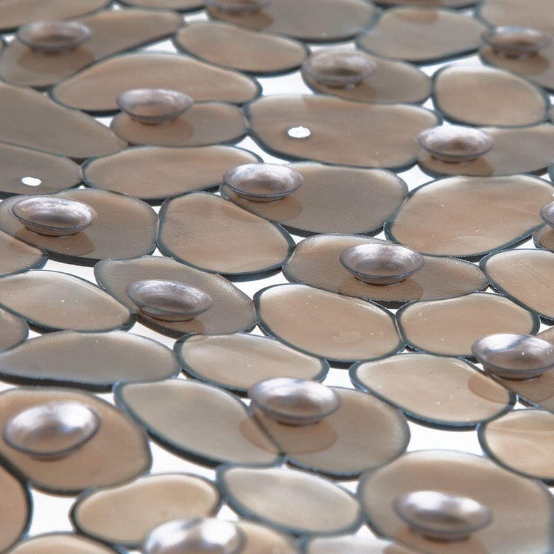 Moderne Stijl Pvc Geplaveide Vierkante Pebble Badkamer Antislip Mat Steen Badkamer Mat Badkamer Douche Badmat Drainage gat