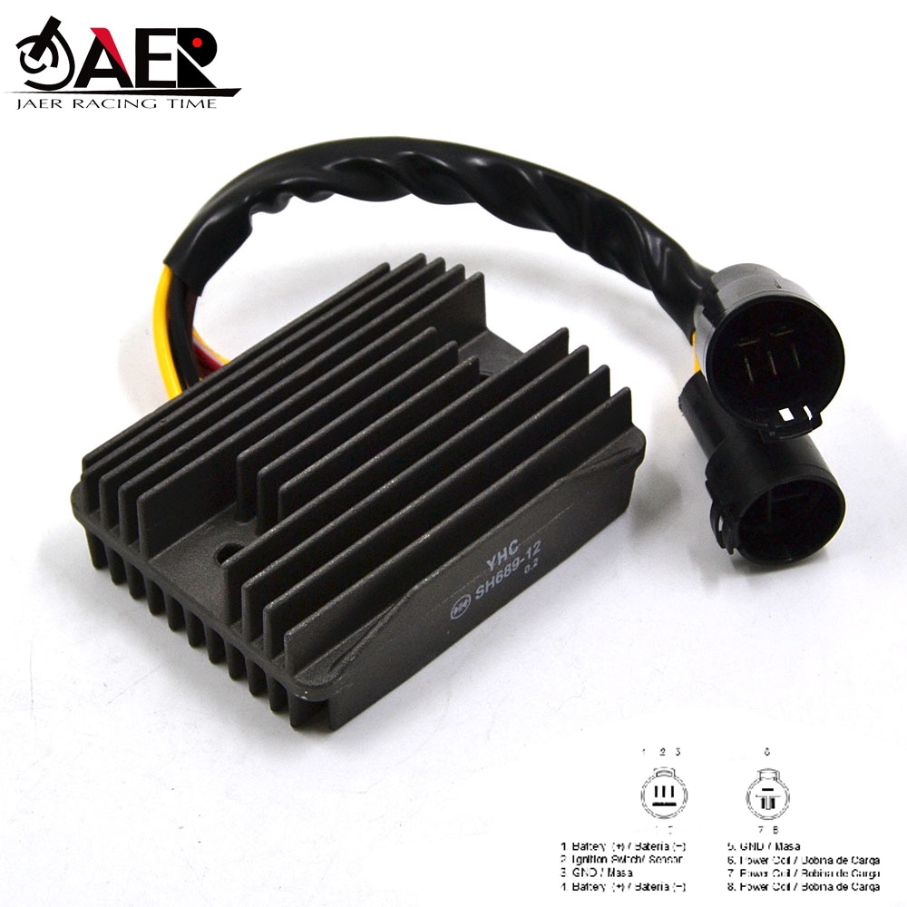 JAER SH689-12 Motorcycle Voltage Regulator Rectifi – Grandado