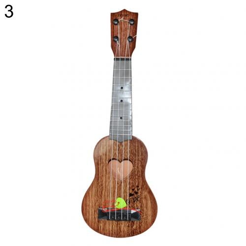 Kind Einfarbig Holz Ukulele Hawaiian Gitarre Griffbrett Saiten Instrument Spielzeug Gitarre Linde Musical Instruments: 3