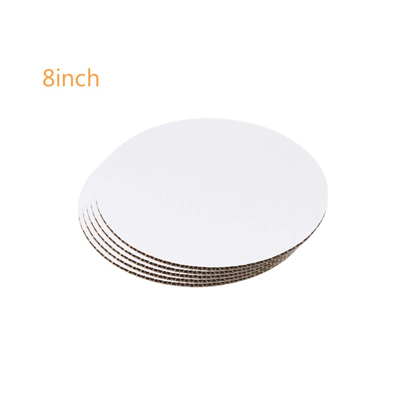 Set of 5 Gold/White Cake Board 6/8/10/12/14 Inchesround Cake Base Board Thin Cardboard Circles Cakes Decorating Supplies 0109: 8 inch  5 pcs