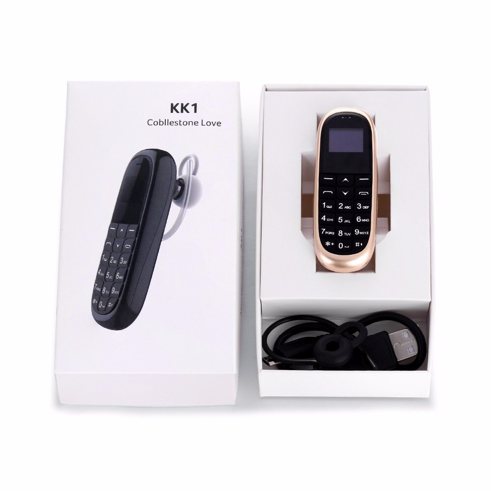 Original aeku  kk1 håndfri bluetooth dialer hovedtelefon mobiltelefon lav stråling magisk stemme til børn mini børn mobiltelefon