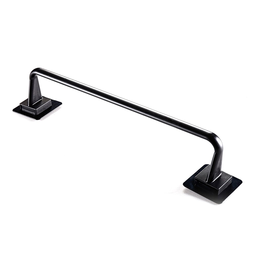 Self Adhesive Wall Mounted Bathroom Towel Bar Shelf Rack Holder Toilet Roll Paper Hanging Hanger 2 Size: NO.1 / 34cm