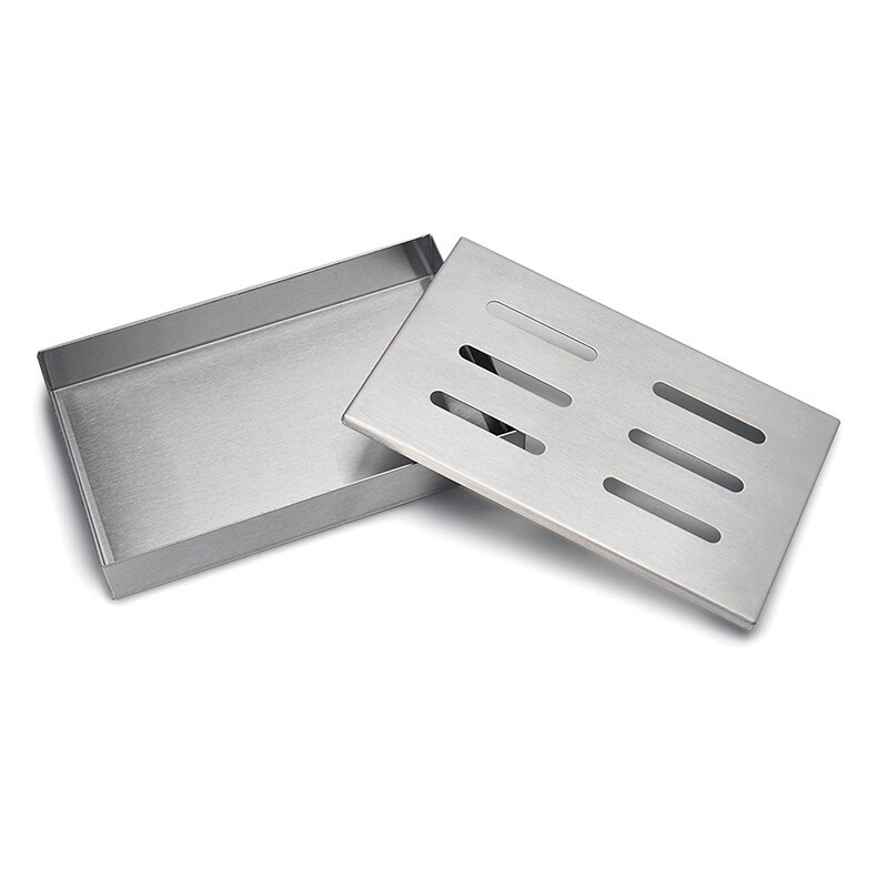 Meat Smokers Box Barbecue Grilling Accessories Stainless Steel Wood Chip Smoker BBQ Flavor on Gas Grill Charcoal Smoking Box