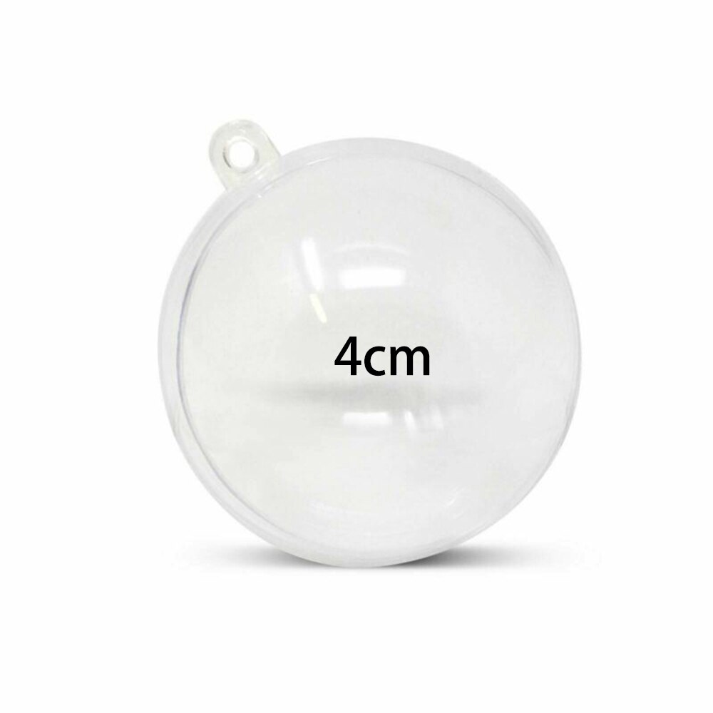 10Pcs Kerst Ronde Clear Invulbare Kerstballen Plastic Gunst Ballen Decor 10Pcs Kerstversiering Plastic Ballen