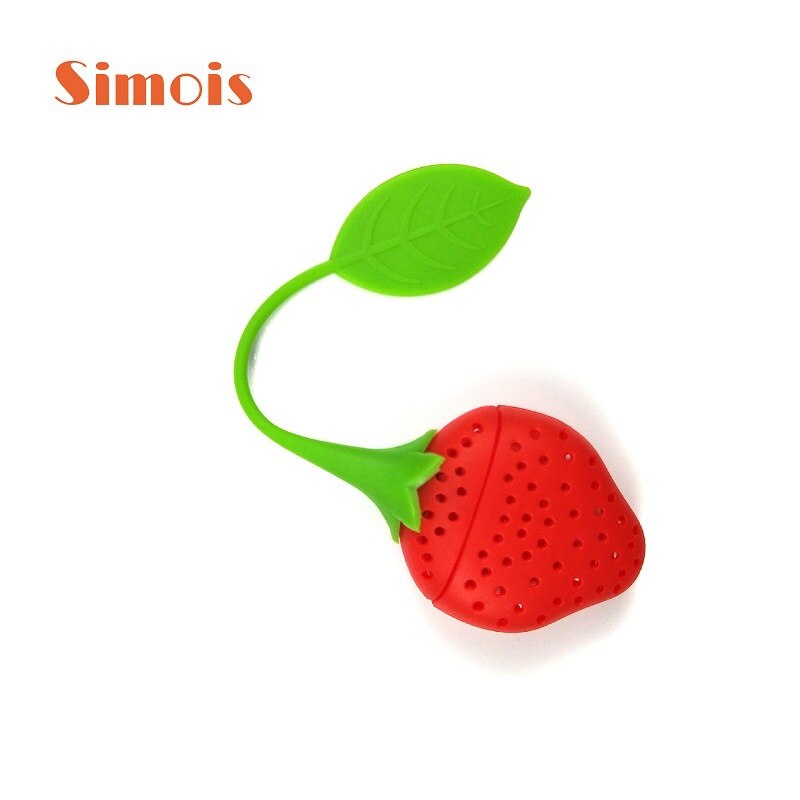 Mini silicone tea infuser strawberry lemon tea filter herbal spice tea infuser leaking tea kitchen tool