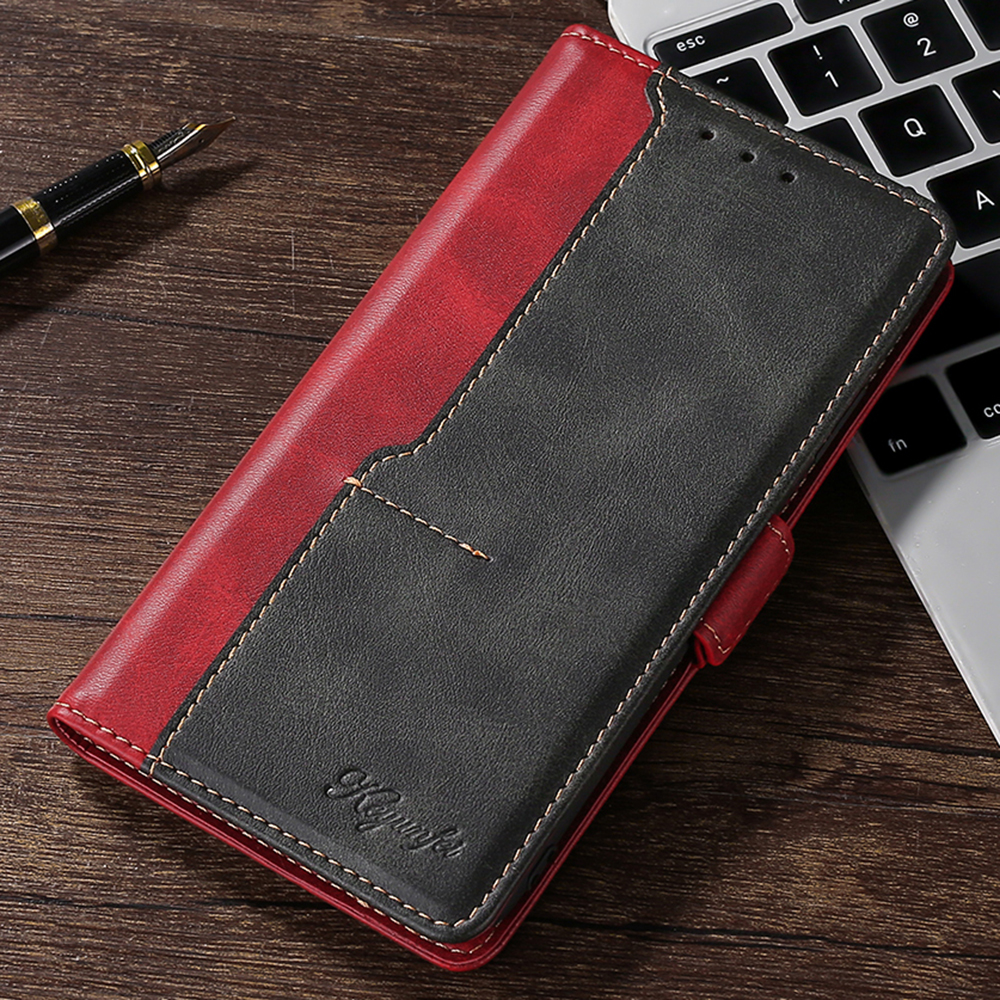 For Xiaomi Redmi Note 11 Global Case Card Wallet Magnetic Cover For Redmi Note 11S 6.43 inch Coque Flip Leather Book Phone Case: Redmi Note 11 Global / red-gray