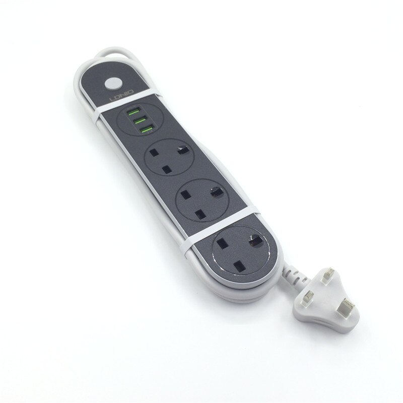 Ldnio universell stikkontakt eu au uk oss plugg smart forlengelse strømskinne hjemmekontor overspenningsvern 3 4 6 ac med 4 usb