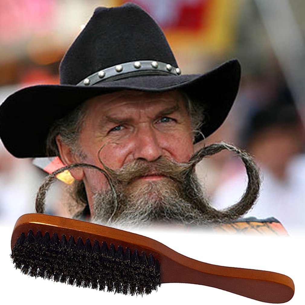 100% Natural Bristle Brush Best for Short or Long Hair Beards Soft Bristles Salon for Man Light