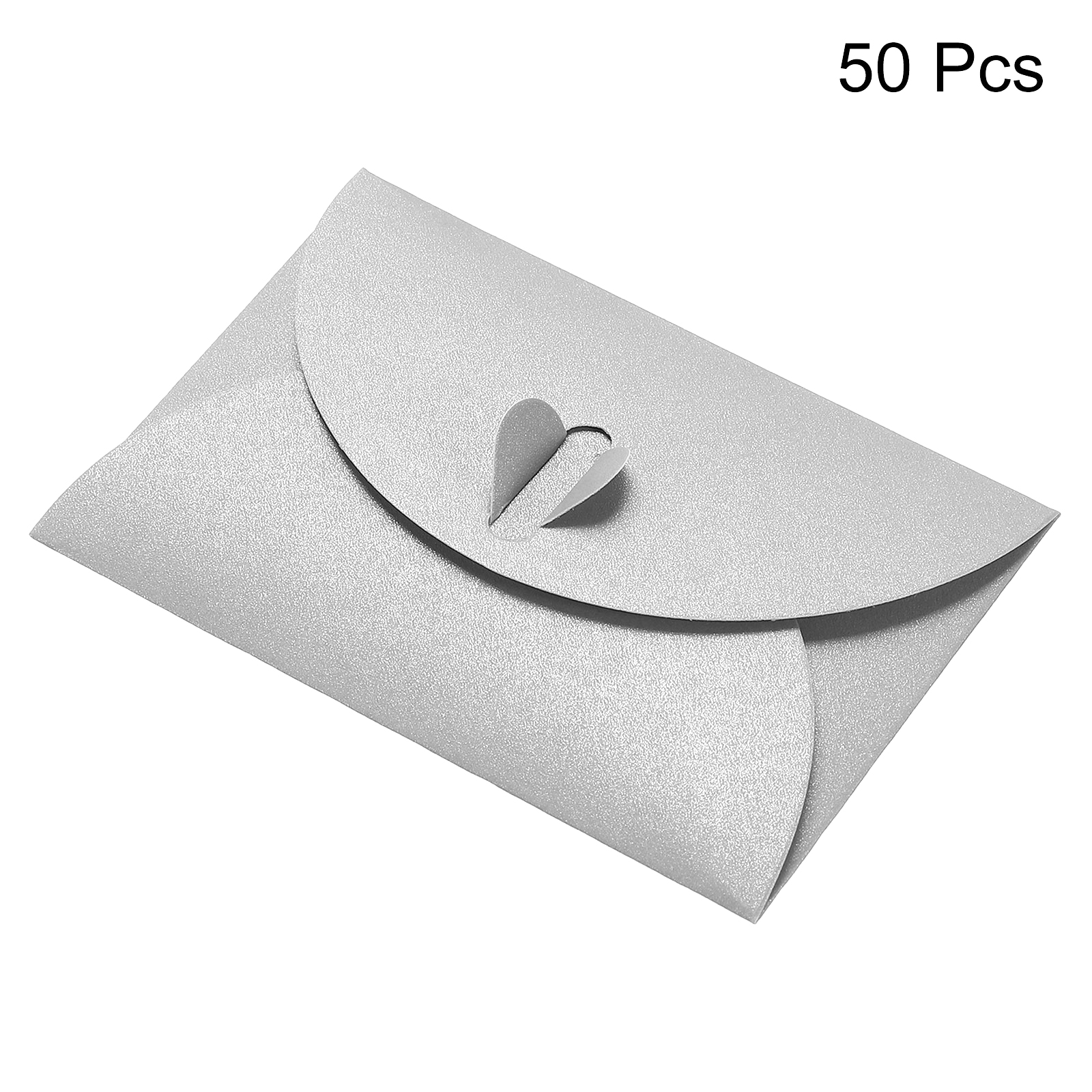 50 sztuk Mini kolorowa koperta gruby karton małe składane DIY perłowe koperty papierowe samoblokująca klamra list okładka karty podarunkowej: Brązowy